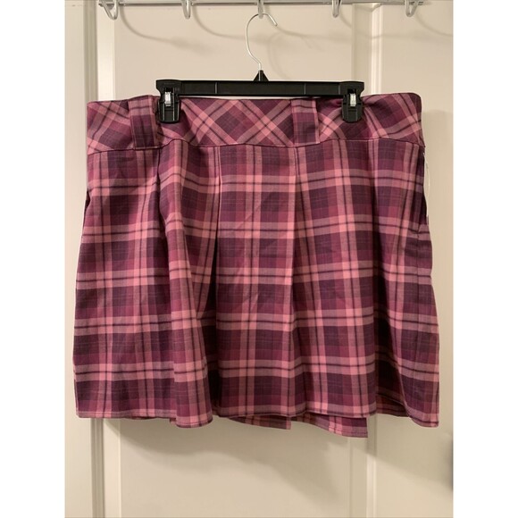Wild Fable Women's Plus Purple Plaid Mini A Line Tennis Skirt Size XXL - Picture 1 of 8